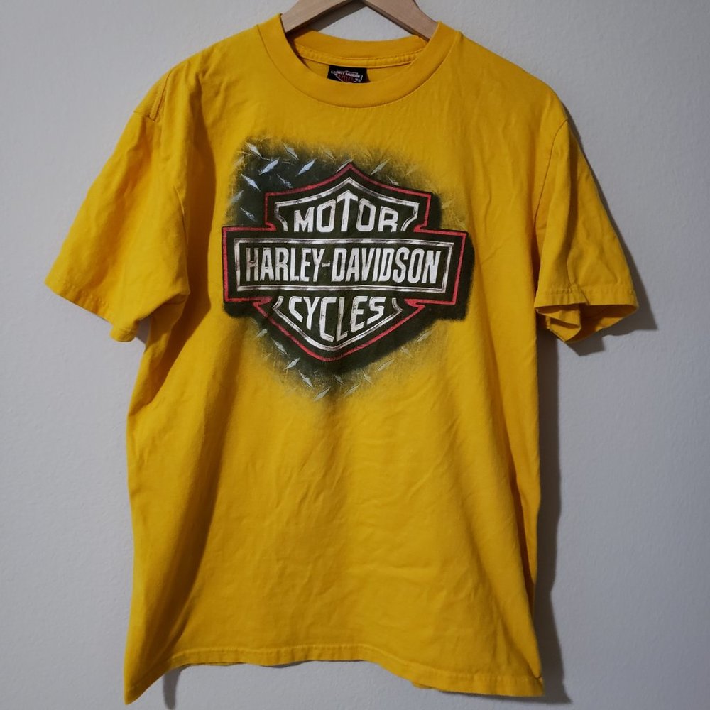 Harley Davidson Yellow Men T-shirt